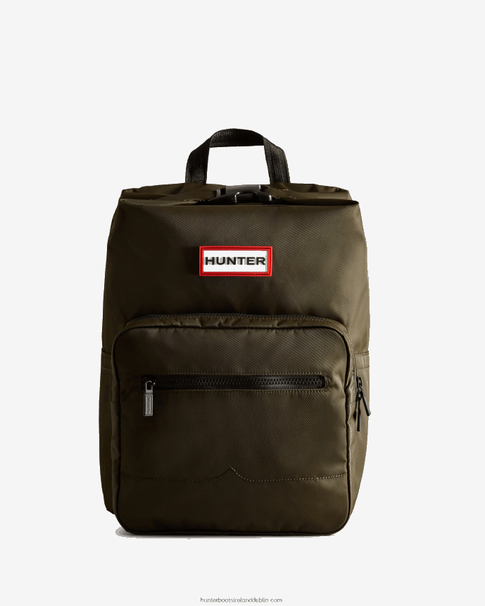 Men Hunter Nylon Pioneer Top Clip Backpack Dark Olive 68TN2X419