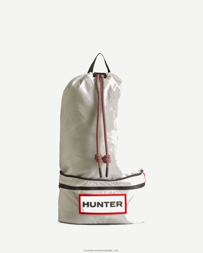 Men Hunter Travel Ripstop Recycled Nylon Two-Way Backpack White/Red Box Logo 68TN2X407