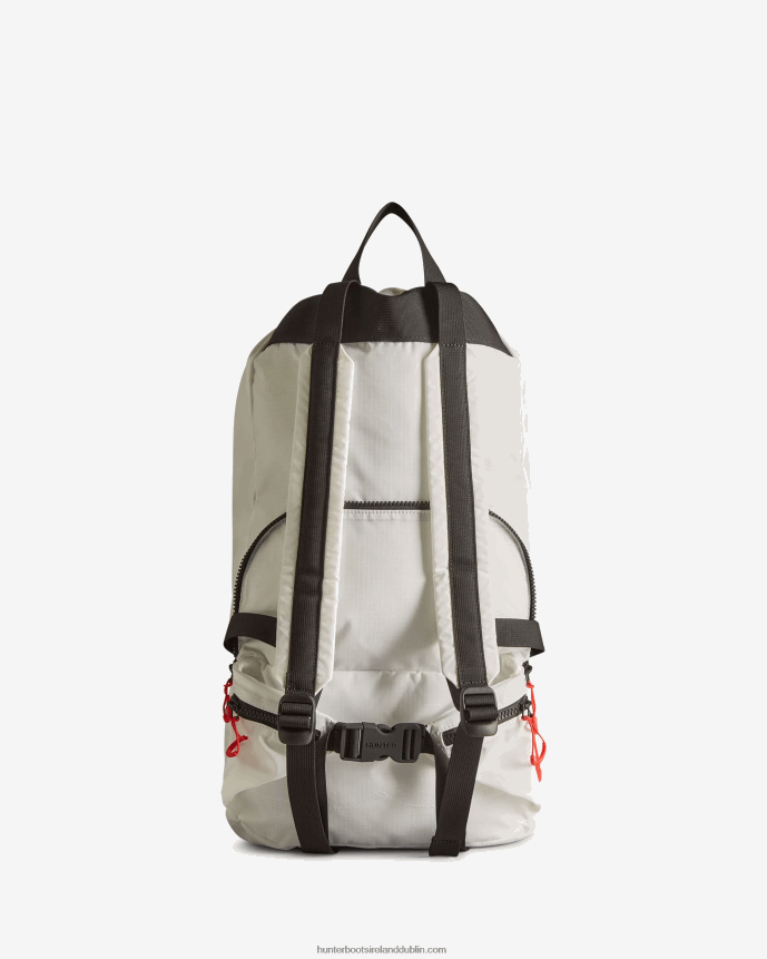 Men Hunter Travel Ripstop Recycled Nylon Two-Way Backpack White/Red Box Logo 68TN2X407