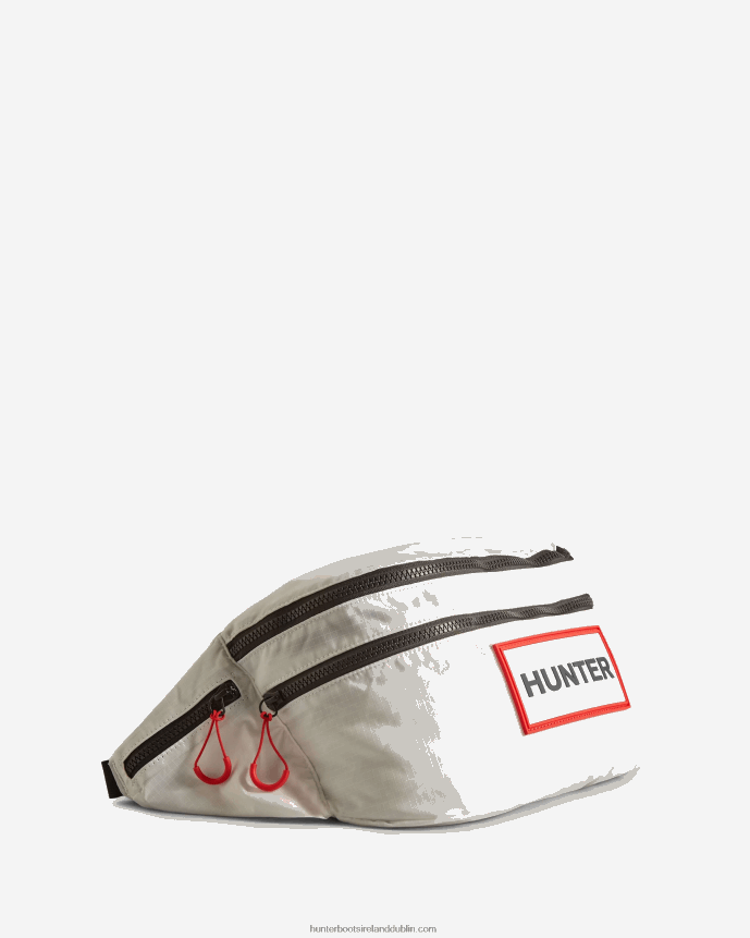 Men Hunter Travel Ripstop Recycled Nylon Two-Way Backpack White/Red Box Logo 68TN2X407