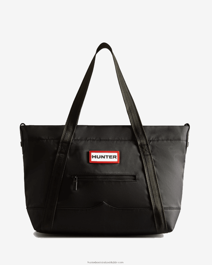 Men Hunter Nylon Medium Top Clip Tote Bag Black 68TN2X457