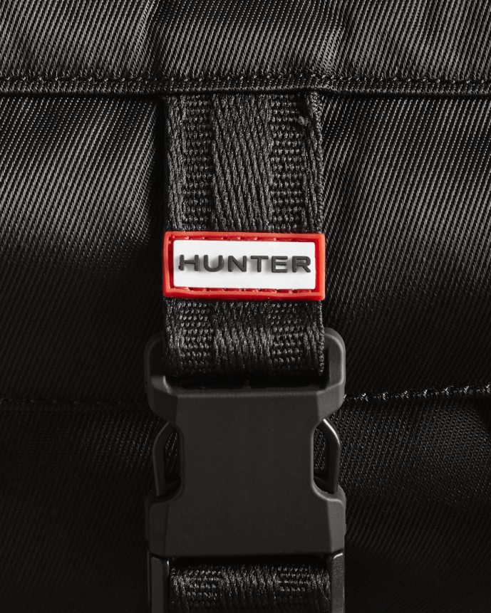 Men Hunter Nylon Three-Way Top Clip Crossbody Bag Black 68TN2X466