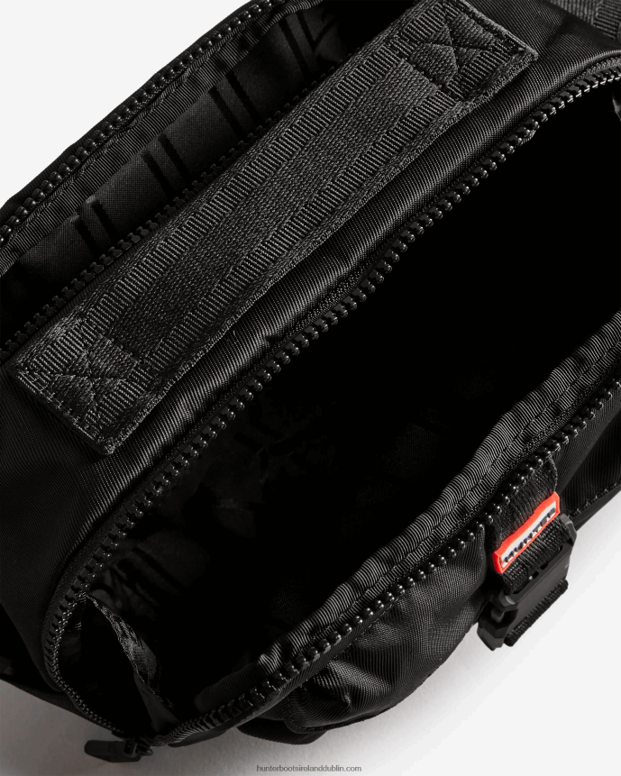 Men Hunter Nylon Three-Way Top Clip Crossbody Bag Black 68TN2X466