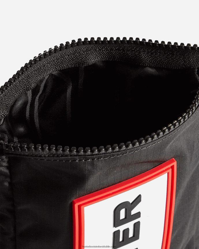 Men Hunter Travel Ripstop Recycled Nylon Phone Pouch Black/Red Box Logo 68TN2X377