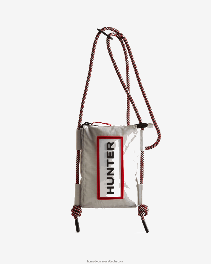 Men Hunter Travel Ripstop Recycled Nylon Phone Pouch White/Red Box Logo 68TN2X378