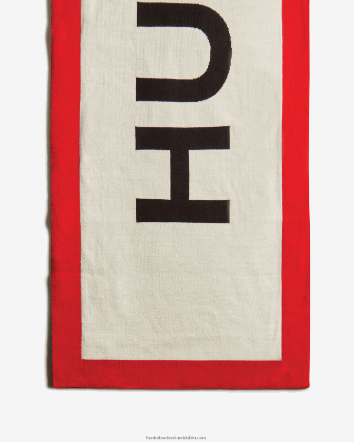 Men Hunter Branded Scarf Logo Red 68TN2X440