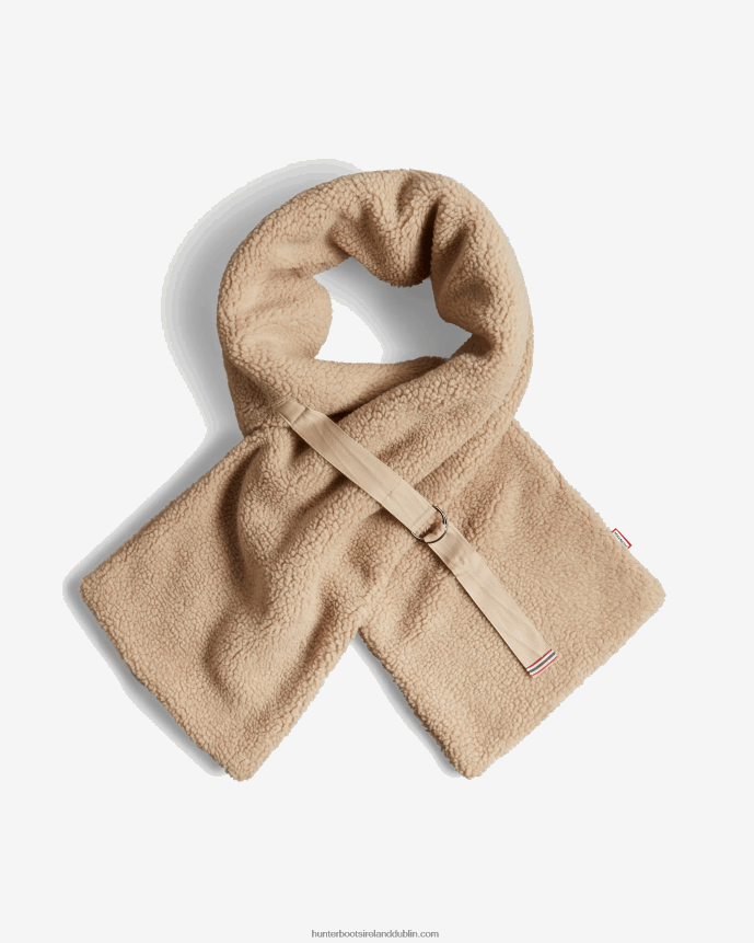 Men Hunter Wanderer Vegan Shearling Pull Through Scarf White Willow 68TN2X496