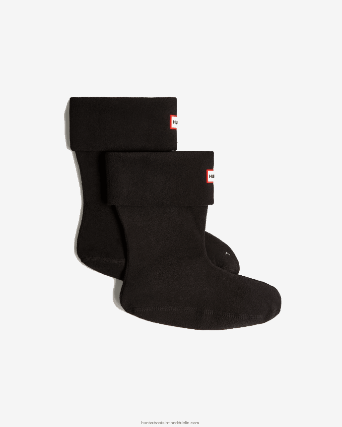 Men Hunter Recycled Fleece Cuff Short Boot Socks Black 68TN2X398