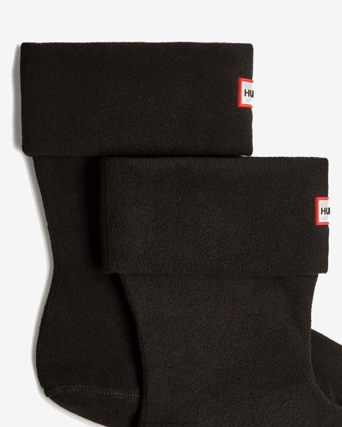 Men Hunter Recycled Fleece Cuff Short Boot Socks Black 68TN2X398