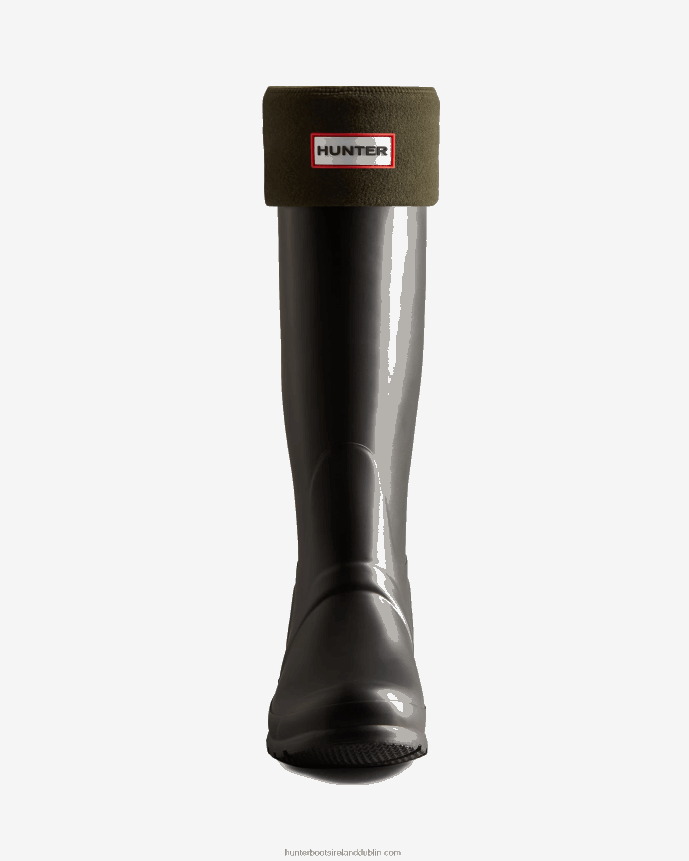 Men Hunter Recycled Fleece Cuff Tall Boot Socks Dark Olive 68TN2X397