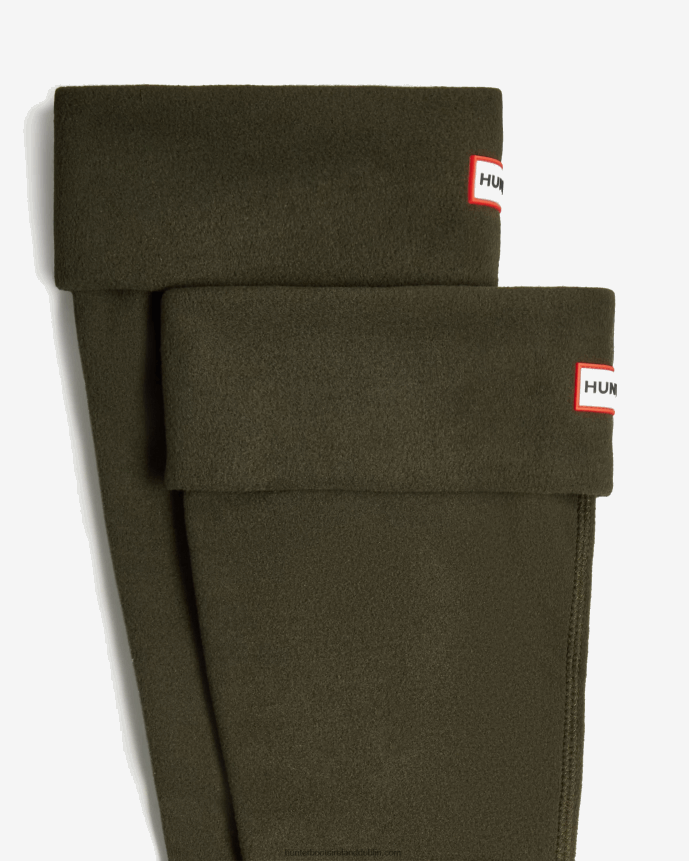Men Hunter Recycled Fleece Cuff Tall Boot Socks Dark Olive 68TN2X397