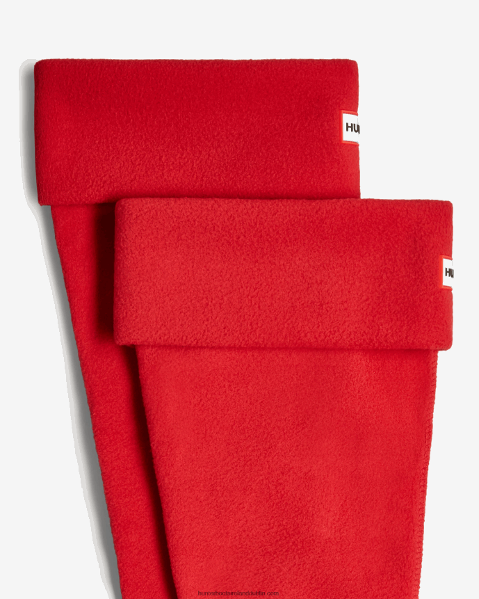 Men Hunter Recycled Fleece Cuff Tall Boot Socks Military Red 68TN2X476