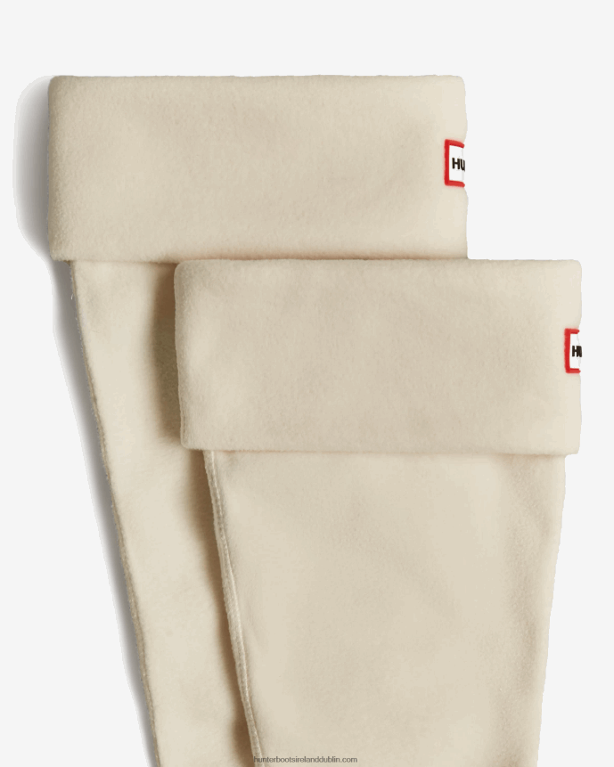 Men Hunter Recycled Fleece Cuff Tall Boot Socks White 68TN2X373