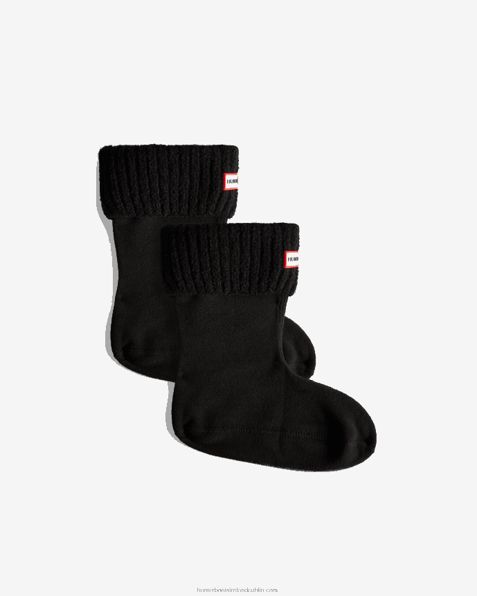 Men Hunter Recycled Nylon Blend Cuff Short Boot Socks Black 68TN2X405