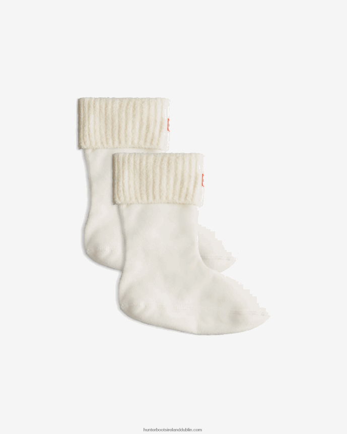 Men Hunter Recycled Nylon Blend Cuff Short Boot Socks White 68TN2X482