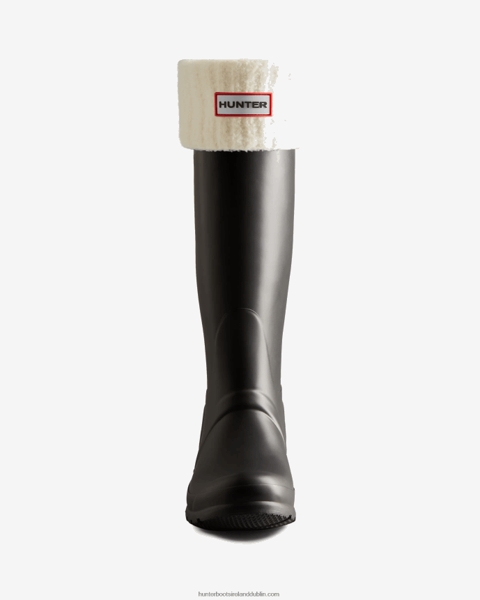 Men Hunter Recycled Nylon Blend Cuff Tall Boot Socks White 68TN2X481