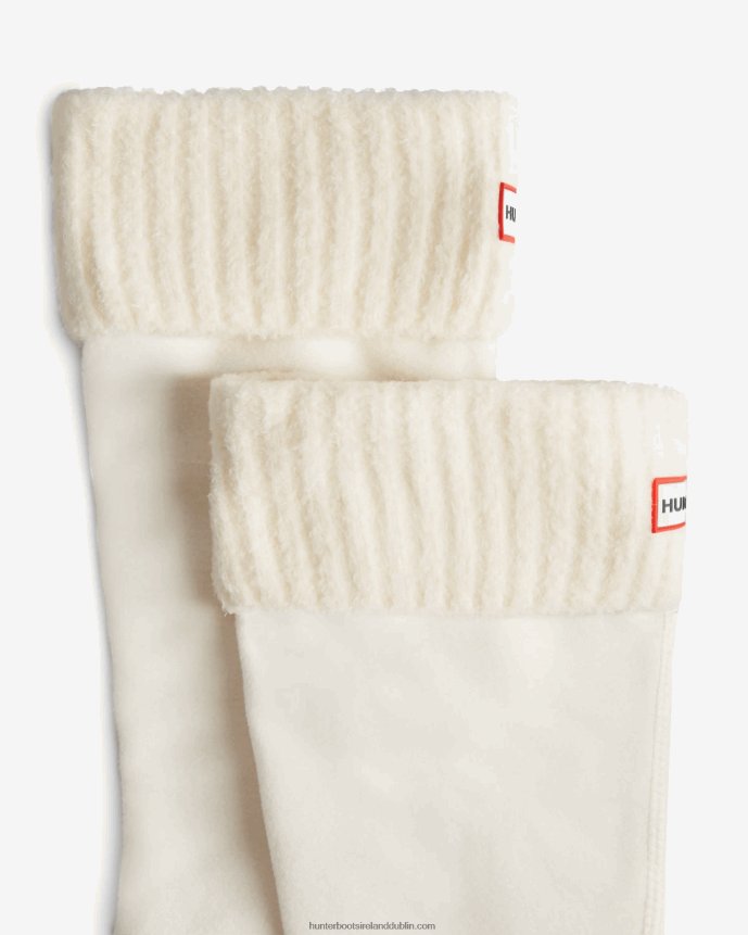Men Hunter Recycled Nylon Blend Cuff Tall Boot Socks White 68TN2X481