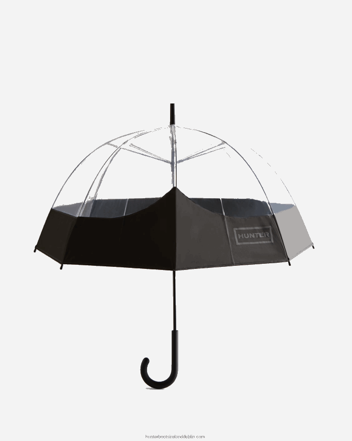 Men Hunter Transparent Moustache Bubble Umbrella Black 68TN2X380
