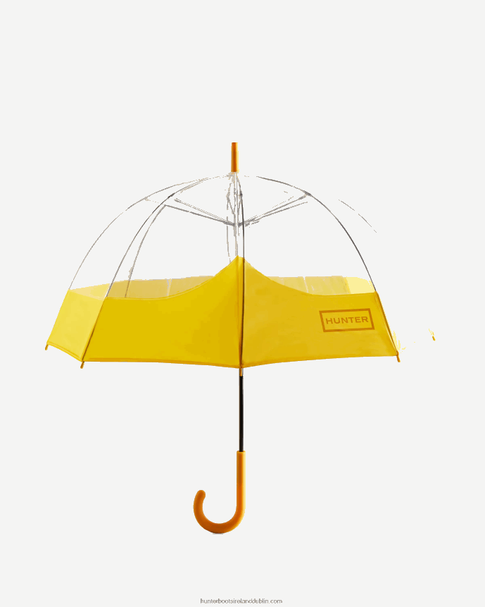 Men Hunter Transparent Moustache Bubble Umbrella Yellow 68TN2X381