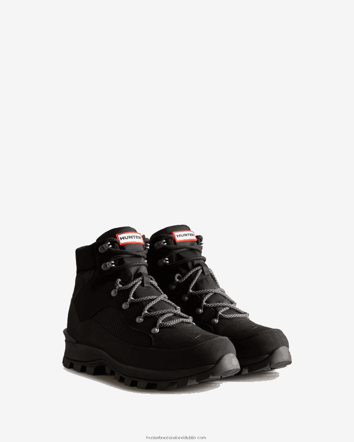 Men Hunter Explorer Insulated Lace-Up Commando Boots Black 68TN2X575