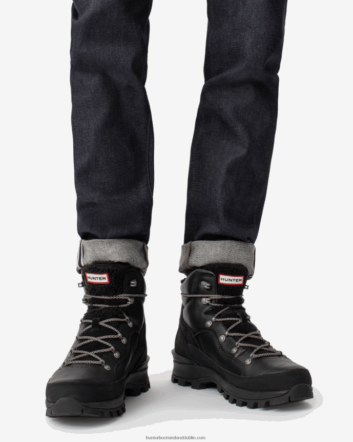 Men Hunter Explorer Insulated Lace-Up Leather Commando Boots Black 68TN2X537