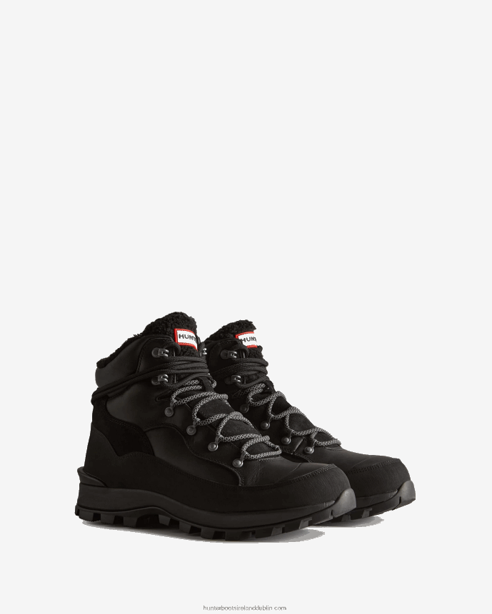 Men Hunter Explorer Insulated Lace-Up Leather Commando Boots Black 68TN2X537