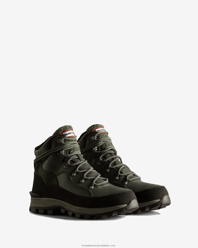 Men Hunter Explorer Insulated Lace-Up Leather Commando Boots Olive/Black 68TN2X538