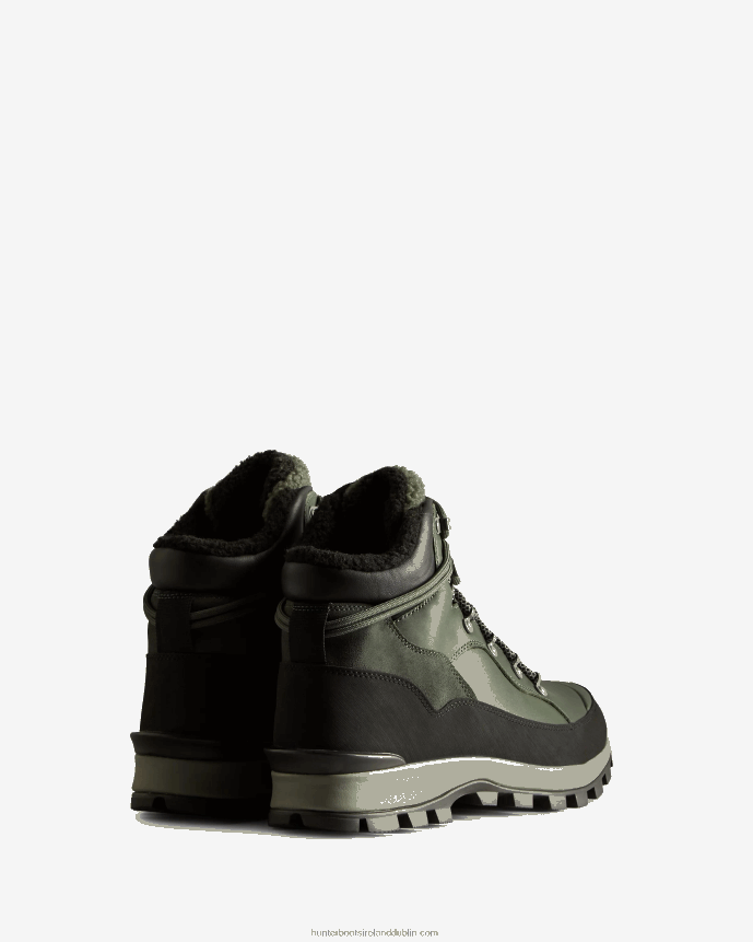 Men Hunter Explorer Insulated Lace-Up Leather Commando Boots Olive/Black 68TN2X538