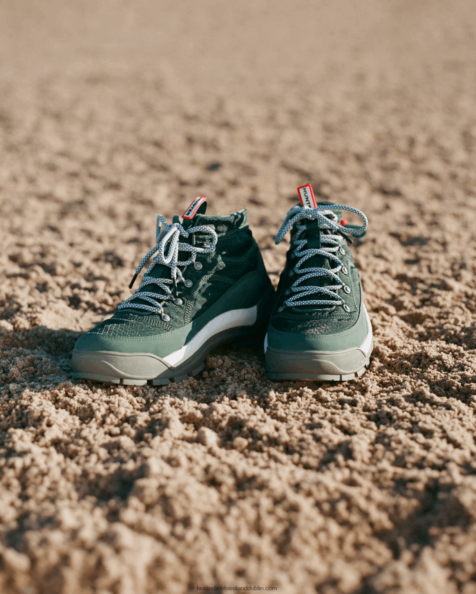 Men Hunter Travel Explorer Lace-Up Commando Boots Thicket Green/Shaded White/Linear Rainbow 68TN2X577
