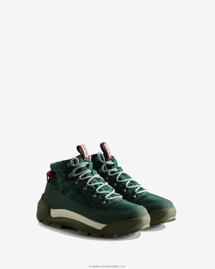 Men Hunter Travel Explorer Lace-Up Commando Boots Thicket Green/Shaded White/Linear Rainbow 68TN2X577