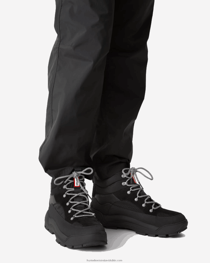 Men Hunter Urban Explorer Lace-Up Leather Commando Boots Black 68TN2X571