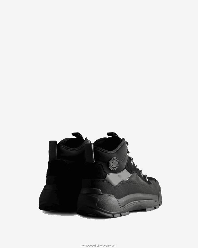Men Hunter Urban Explorer Lace-Up Leather Commando Boots Black 68TN2X571