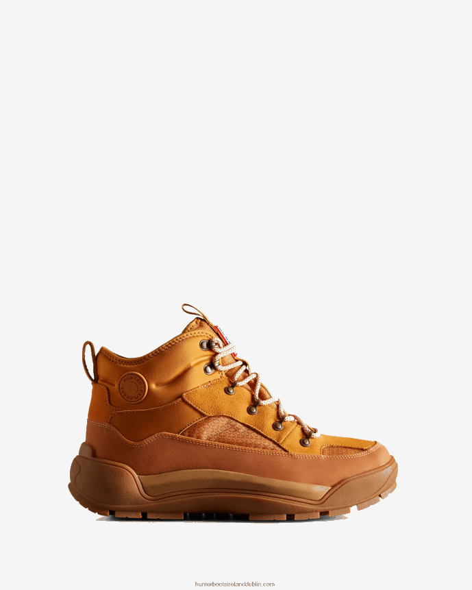 Men Hunter Urban Explorer Lace-Up Leather Commando Boots Folk Amber/Gum 68TN2X590