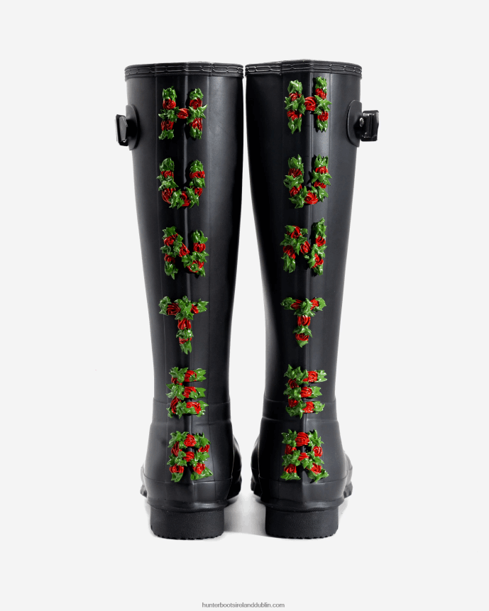 Men Hunter CLUB BUM Backstrap Tall Rain Boots Black 68TN2X560