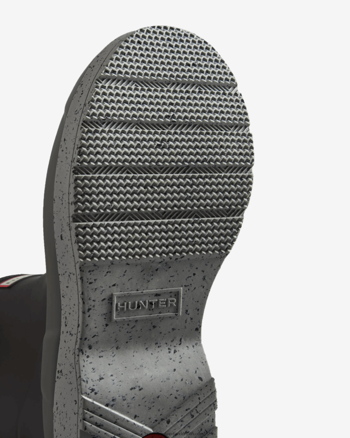 Men Hunter Original Play Short Speckle Rain Boots Black/Urban Grey 68TN2X596