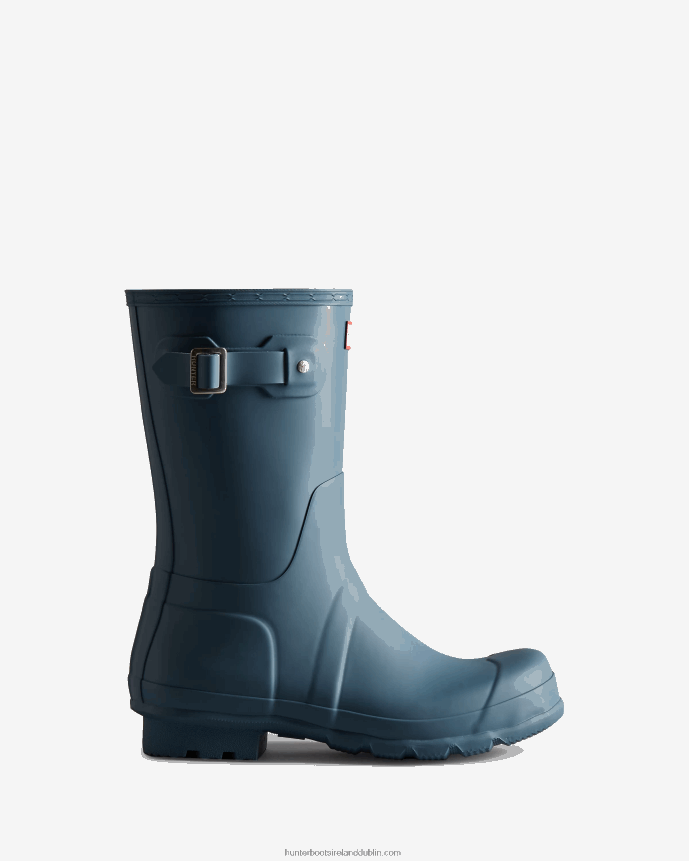 Men Hunter Original Short Rain Boots Borrowed Blue 68TN2X546