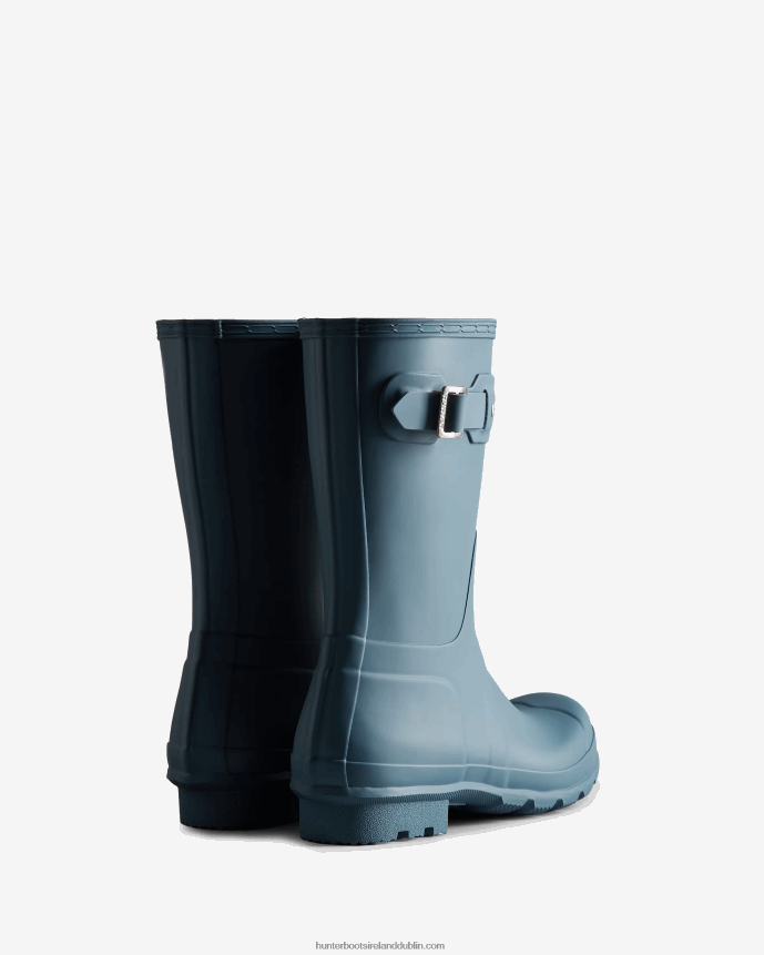 Men Hunter Original Short Rain Boots Borrowed Blue 68TN2X546