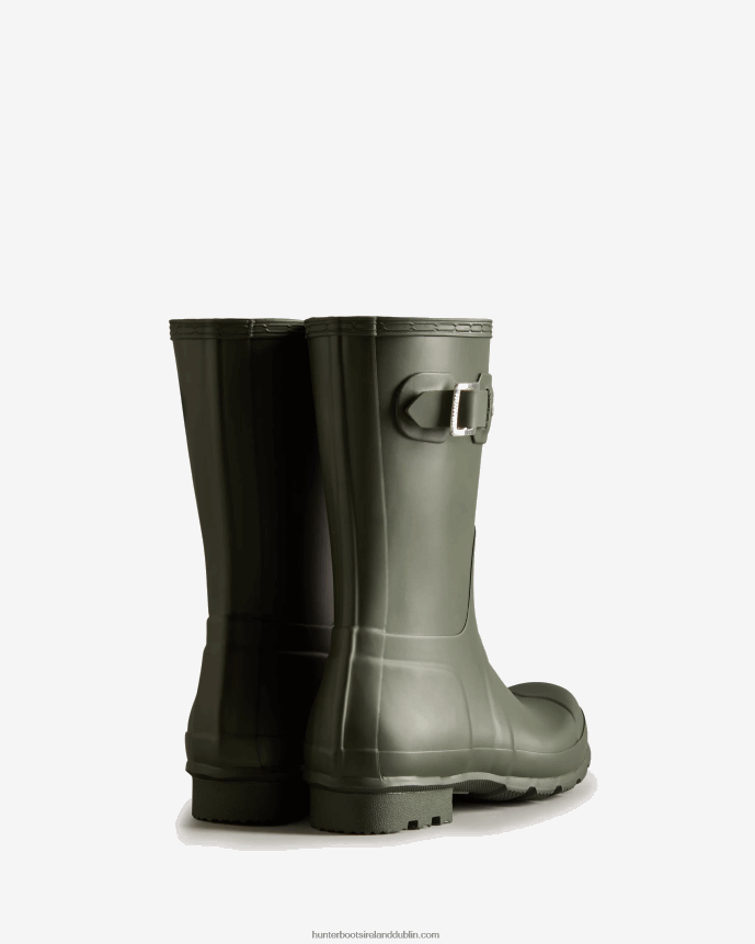 Men Hunter Original Short Rain Boots Dark Olive 68TN2X518