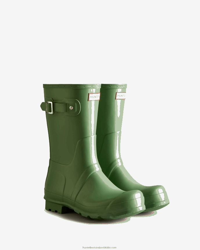 Men Hunter Original Short Rain Boots Fell Green 68TN2X551