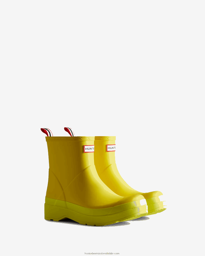 Men Hunter Play Short Rain Boots Illuminating Yellow/Zesty Yellow 68TN2X511