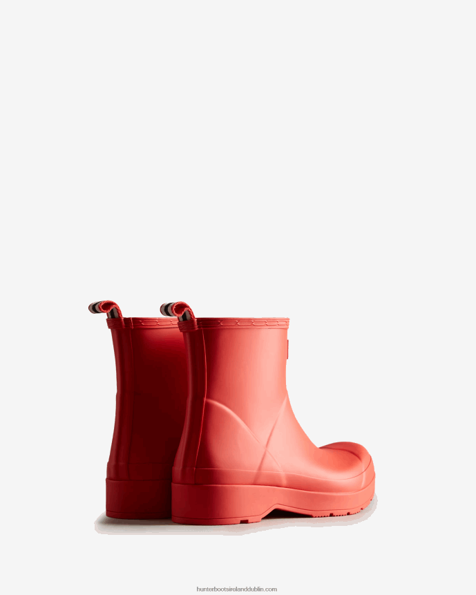 Men Hunter Play Short Rain Boots Logo Red 68TN2X526