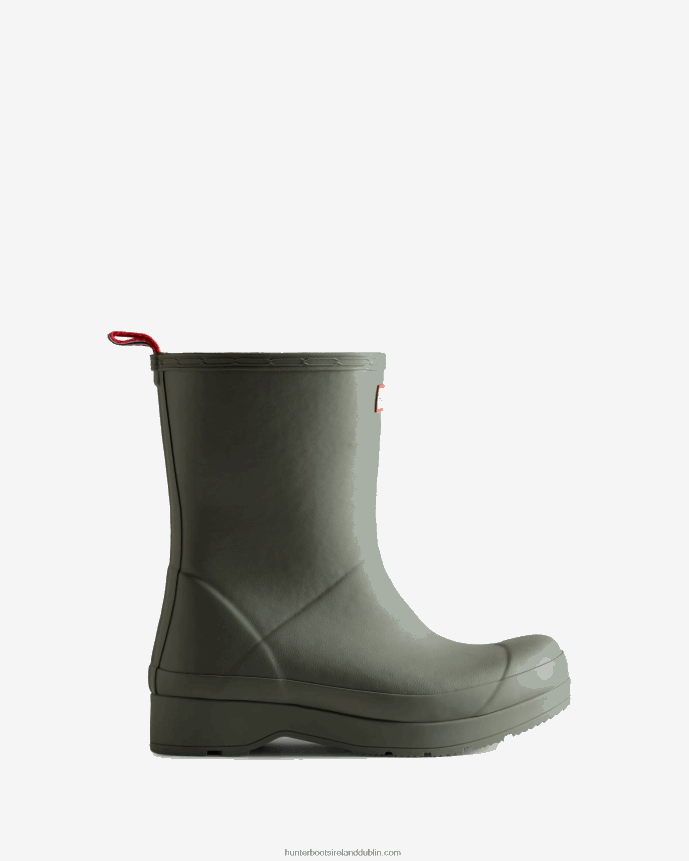 Men Hunter Play Vegan Shearling Insulated Mid-Height Rain Boots Urban Grey 68TN2X597