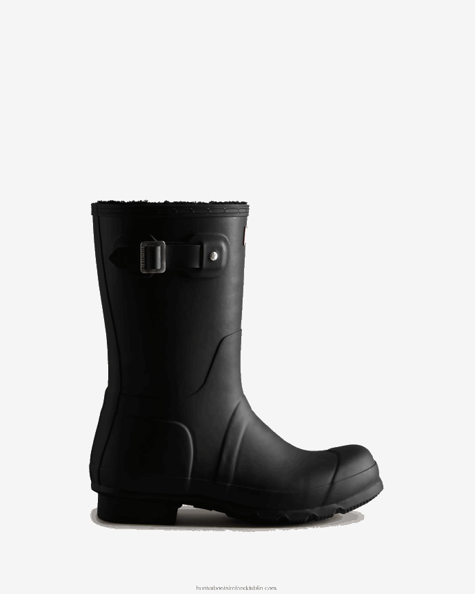 Men Hunter Short Insulated Rain Boots Black 68TN2X555