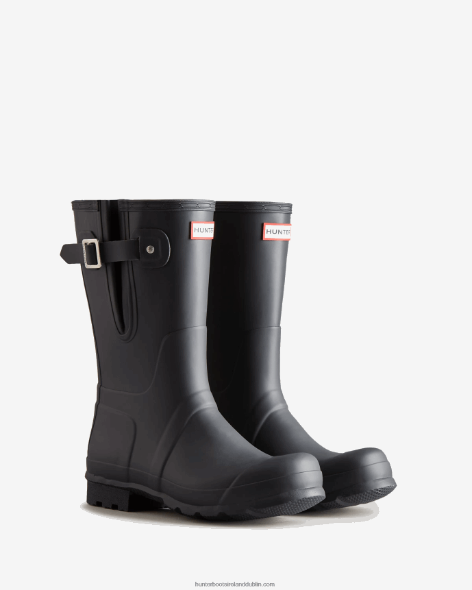 Men Hunter Short Side Adjustable Rain Boots Slate Grey 68TN2X544