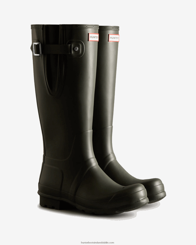 Men Hunter Tall Side Adjustable Rain Boots Dark Olive 68TN2X562