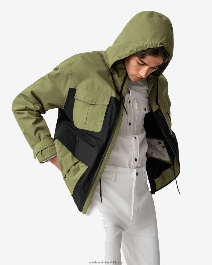Men Hunter Explorer Recycled Nylon Jacket Utility Green/Black 68TN2X614