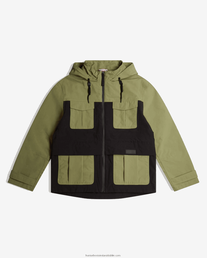 Men Hunter Explorer Recycled Nylon Jacket Utility Green/Black 68TN2X614