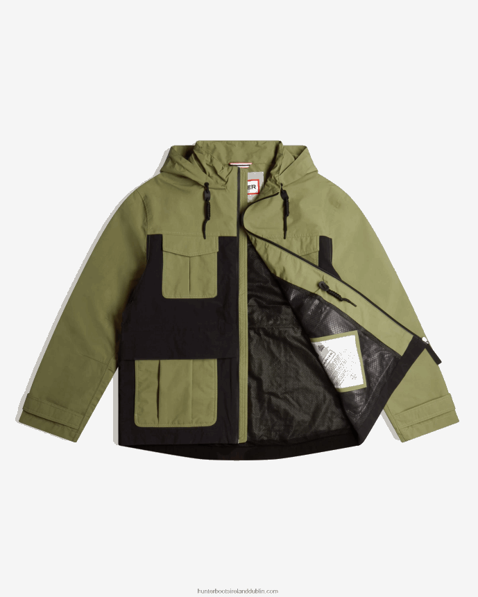 Men Hunter Explorer Recycled Nylon Jacket Utility Green/Black 68TN2X614