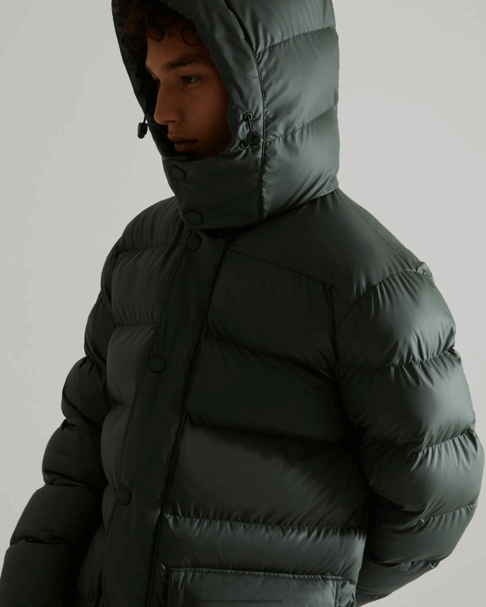 Men Hunter Insulated Rubberized Puffer Coat Arctic Moss Green 68TN2X615