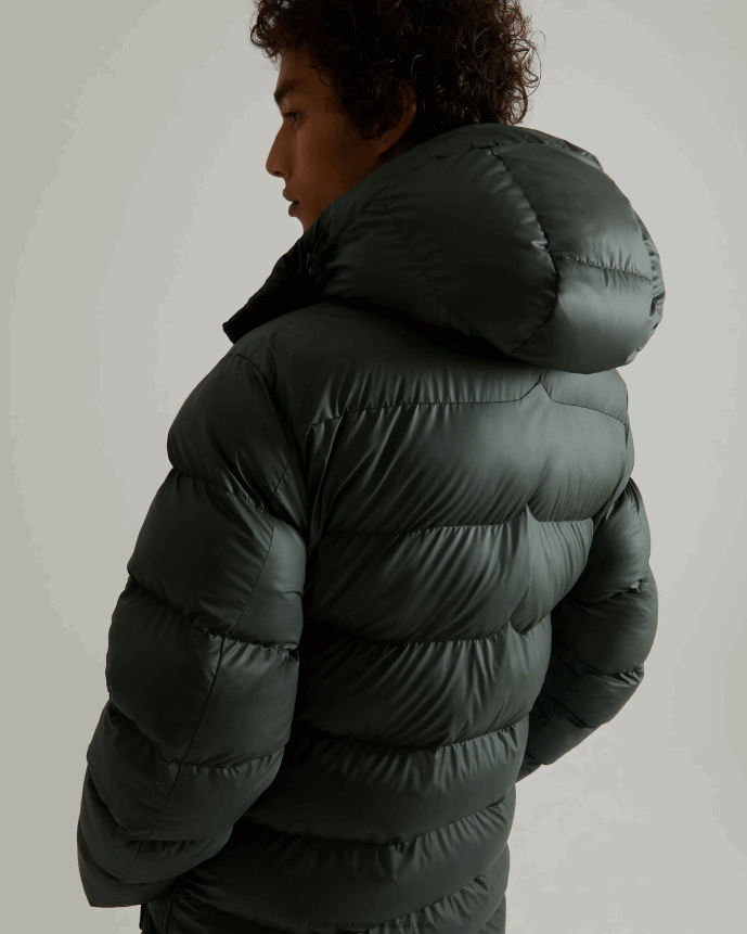 Men Hunter Insulated Rubberized Puffer Coat Arctic Moss Green 68TN2X615